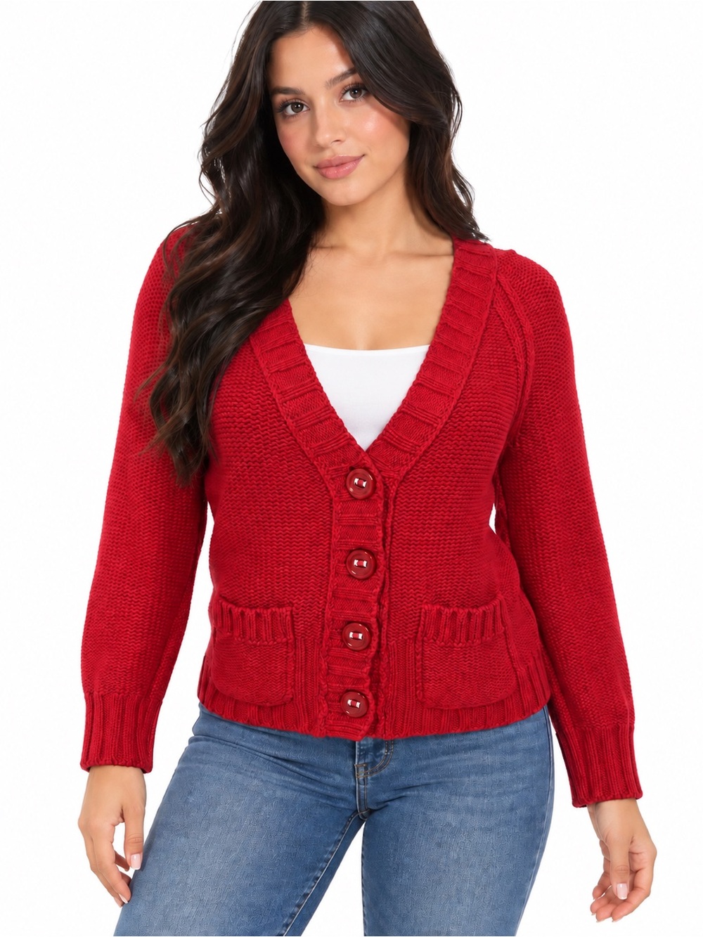 vintage chunky knit cardigan Old Navy